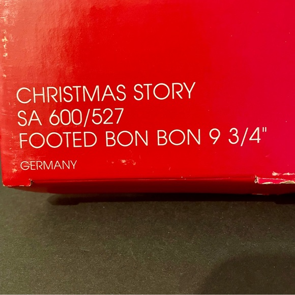 VTG Mikasa Crystal Christmas Dish Made in Germany Holiday Footed Pedestal Bowl - Picture 8 of 10